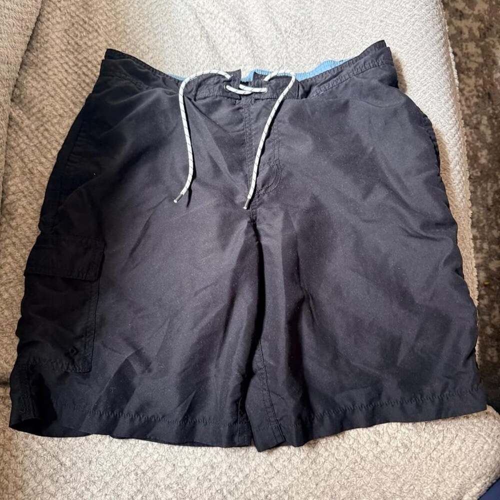 Goodfellow & Co. Black Cargo Swim Shorts